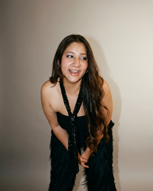 black sequin